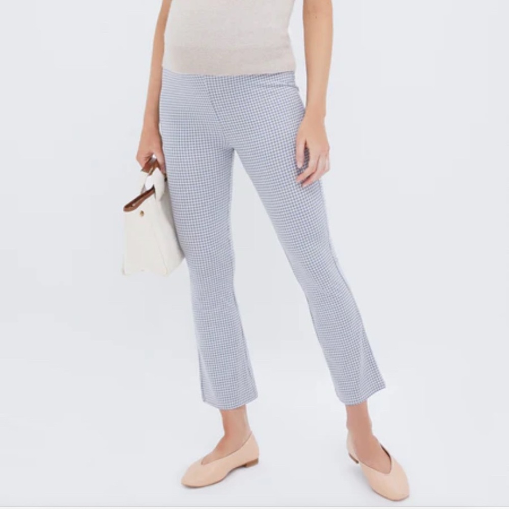 NWT Hatch Maternity Before and After Legging in Blue/White Houndstooth Medium